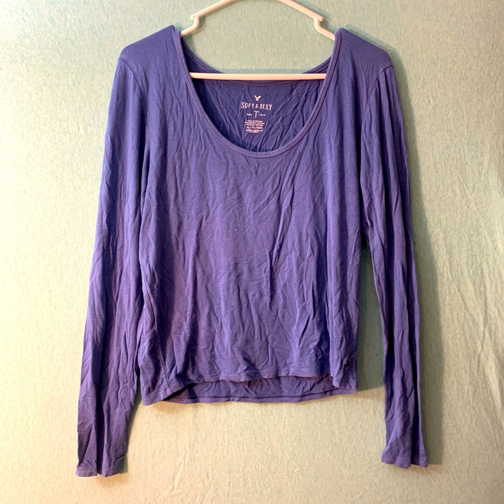 American Eagle Cropped Soft and Sexy long sleeve